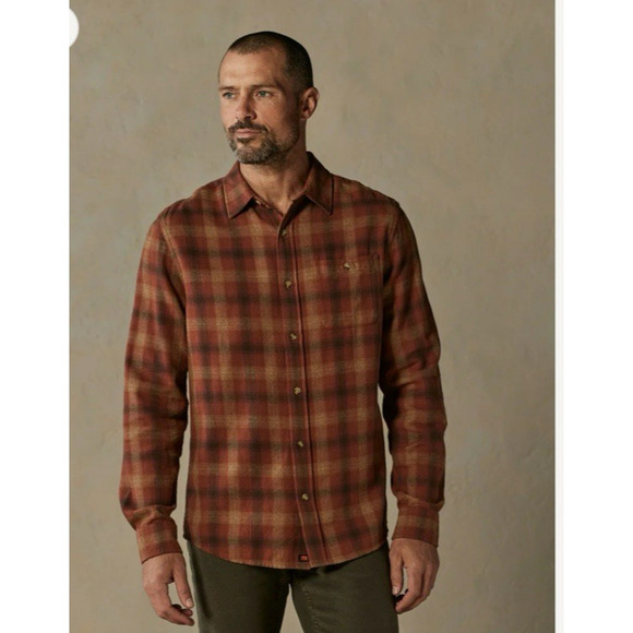 The Normal Brand Flannel Button Up Shirt Maple Glaze Plaid Hudson Size XXL - Picture 9 of 10